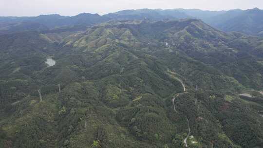 祖国大好河山青山绿水河流航拍