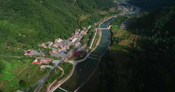 太行山石板岩村峡谷航拍【套组】