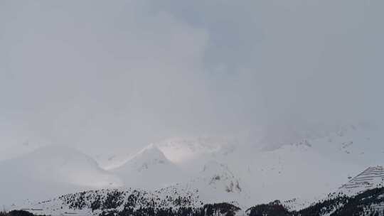 云，雪山，雾，雪