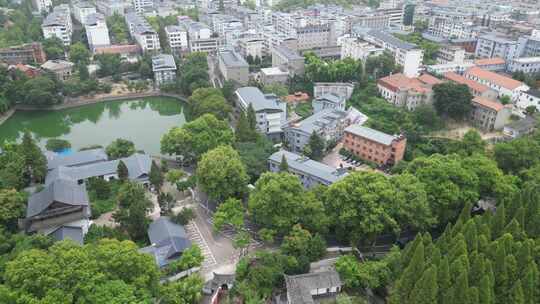 湖北黄冈东坡赤壁景区航拍