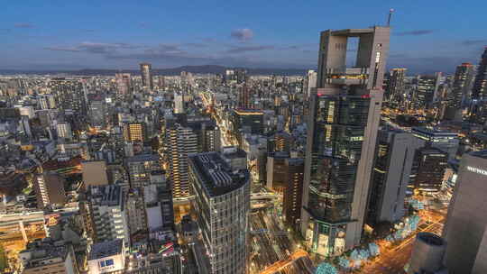 亚洲日本大阪城市建筑街道