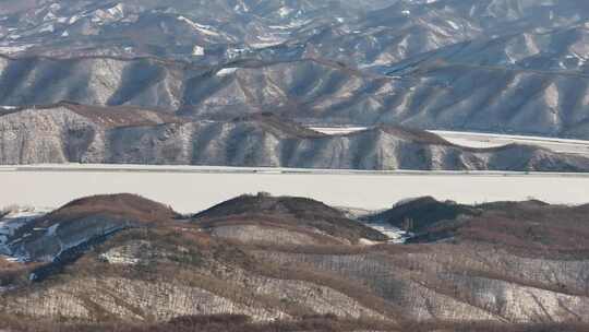 青山沟浑江冬季航拍