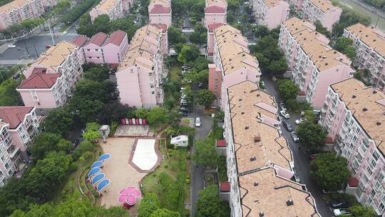 上海浦江镇江月路景舒苑 小区全景4K航拍