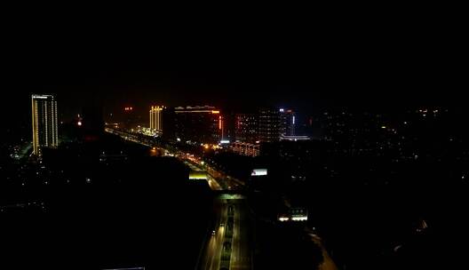 荆州夜景航拍