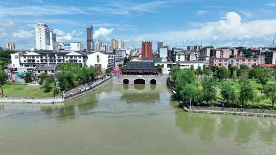 岳阳洞庭湖汛期涨水