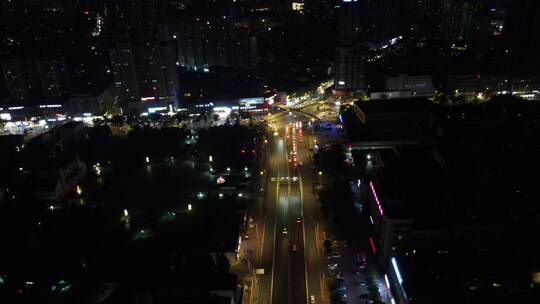 湖北襄阳城市夜景交通
