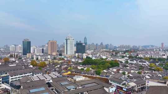 浙江绍兴鲁迅故里祖居航拍旅游景区景点城市