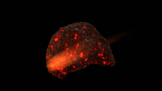 4k巨大的陨石穿过大气层视频特效 (3)