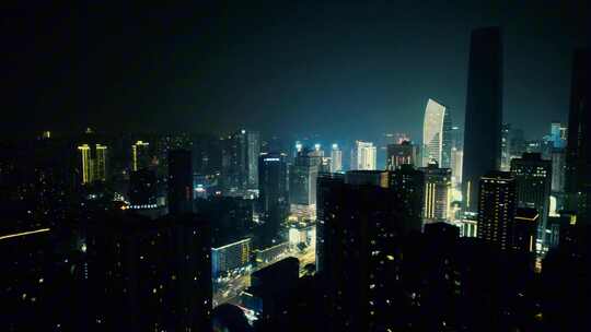 重庆观音桥夜景灯光航拍