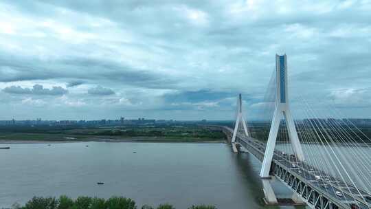 4K航拍天兴州长江大桥