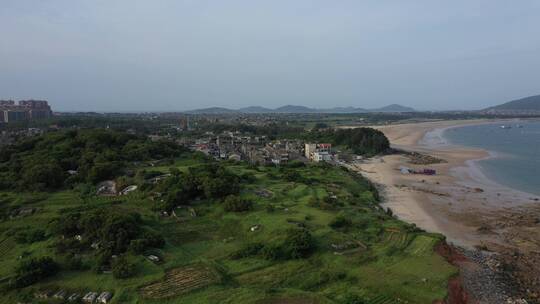 航拍福建平潭岛海岸线