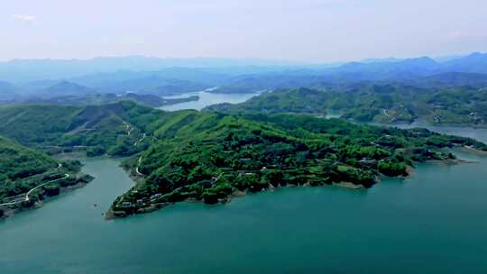 陕西安康瀛湖景区 汉江河流视频素材模板下载