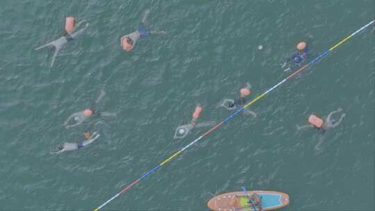 水上桨板救援队在清江·(6)视频素材模板下载