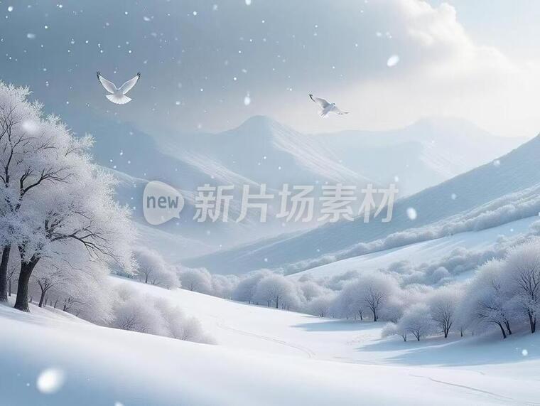 一张有雪山有树的图片8