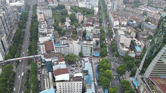 航拍湖南岳阳巴陵西路