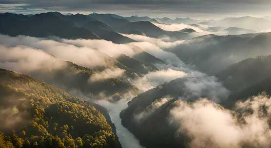 唯美风光日出日落云海风景唯美开场航拍中国