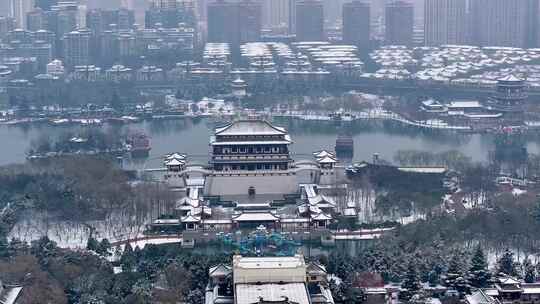 西安大唐芙蓉园雪景