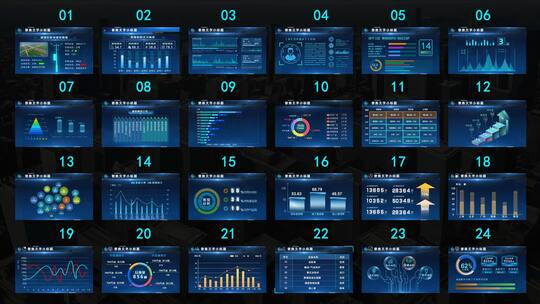 HUD可视化大数据系统平台合集AE模板