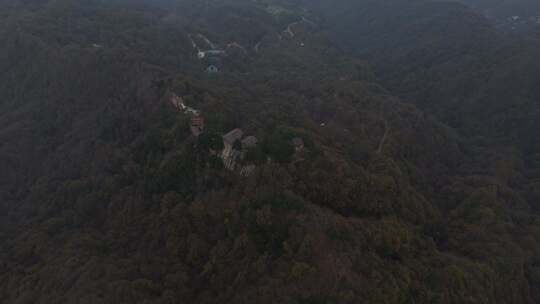 航拍秦岭山脉秋季风景云海