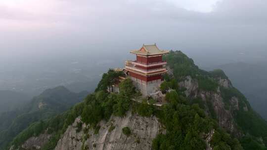 航拍南五台景区云海景观