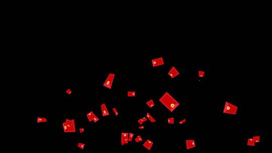 红包下落散落喜庆节日视频素材模板下载