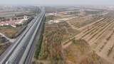 高速公路航拍田野乡村景象高清在线视频素材下载