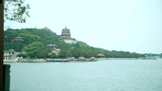 北京颐和园昆明湖风景视频素材模板下载
