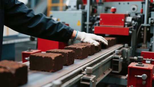 工人操作工厂生产线