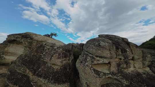 Fpv，平多斯山脉，希腊，悬崖