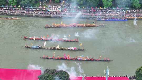 中国广东省广州市荔湾区花地河东漖龙舟景