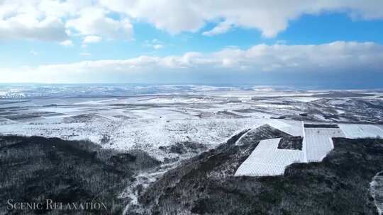 雪景航拍图