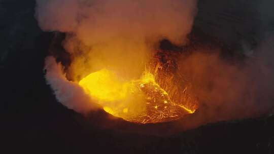 火山，熔岩，流动，喷发