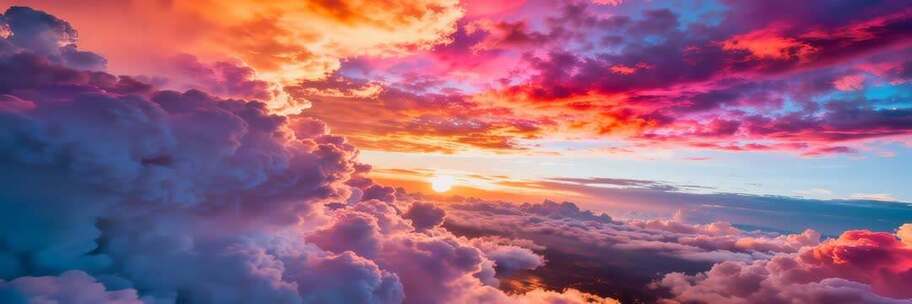 宽屏七彩祥云彩云天空美景合集