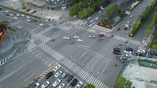 航拍四川成都郫都区城市建筑