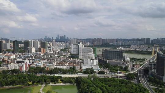 航拍广西南宁城市宣传片地标建筑