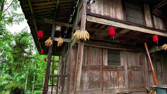 房屋民居民宿吊脚楼卯榫建筑