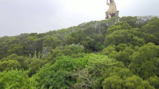 大气 航拍 福建 泉州 郑成功 雕像 地标