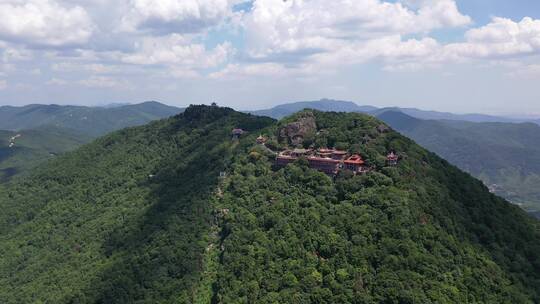 泉州山峰仙公山景区航拍山顶风景森林山脉