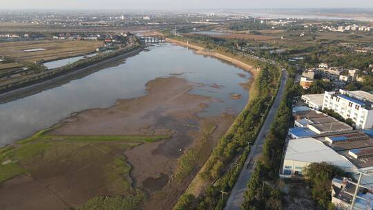 航拍湖南长沙望城区城市建筑