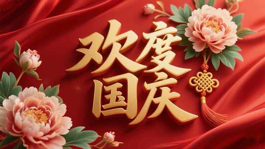 国庆主题人物与风景素材