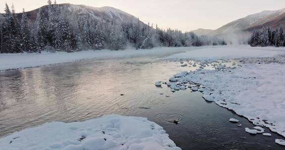 新疆旅游地-喀纳斯、禾木（冬季雪景）