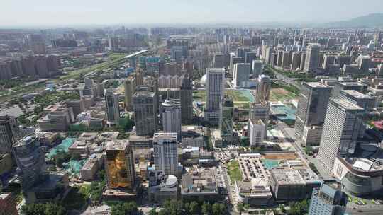 河北石家庄城市风光航拍