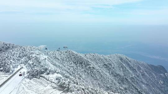 江西九江庐山风景区冬季雪景风光