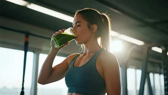 绿色果蔬汁健康饮食生活视频