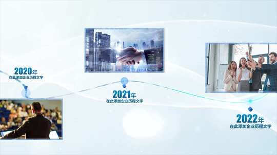 简洁企业发展历程图文展示