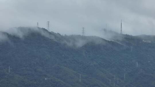 福州清晨远山薄雾视频素材模板下载
