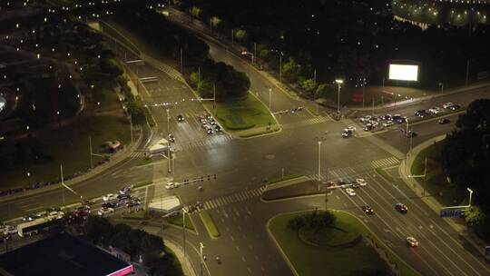 常州-市中心十字路口夜景