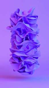 紫色背景与折叠的纺织层