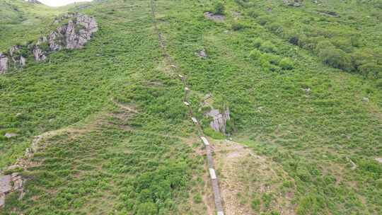 北京门头沟灵山自然风景区东灵山航拍视频素材模板下载