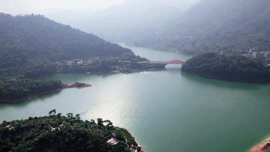 广州市从化区良口镇流溪湖景区航拍视频素材模板下载